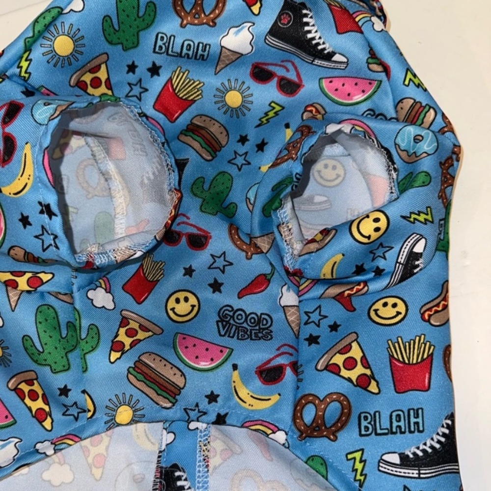 Blue Dog Clothing with Playful Design - Picture 2 of 10